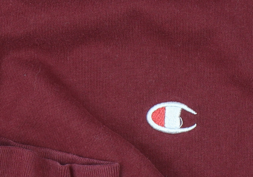 Champion Men's Red Crew Neck Pullover Sweatshirt Size S