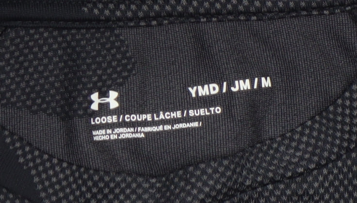 Under Armour Boys Black Camouflage Short Sleeve T-Shirt Size M