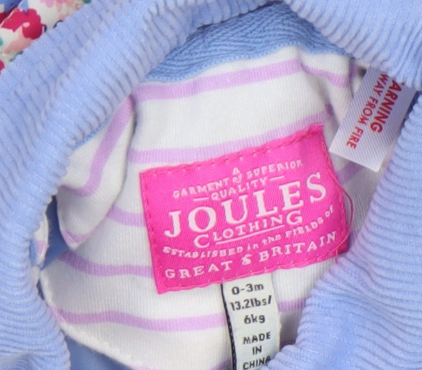 Joules Unisex Baby Multicoloured Quilted Floral Jacket 0-3 Months