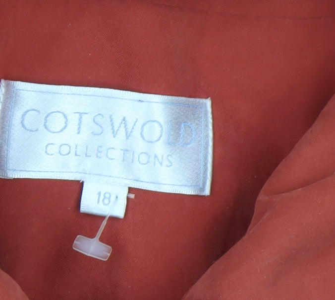Cotswold Collections Women's Red Hooded Parka Coat Size 18