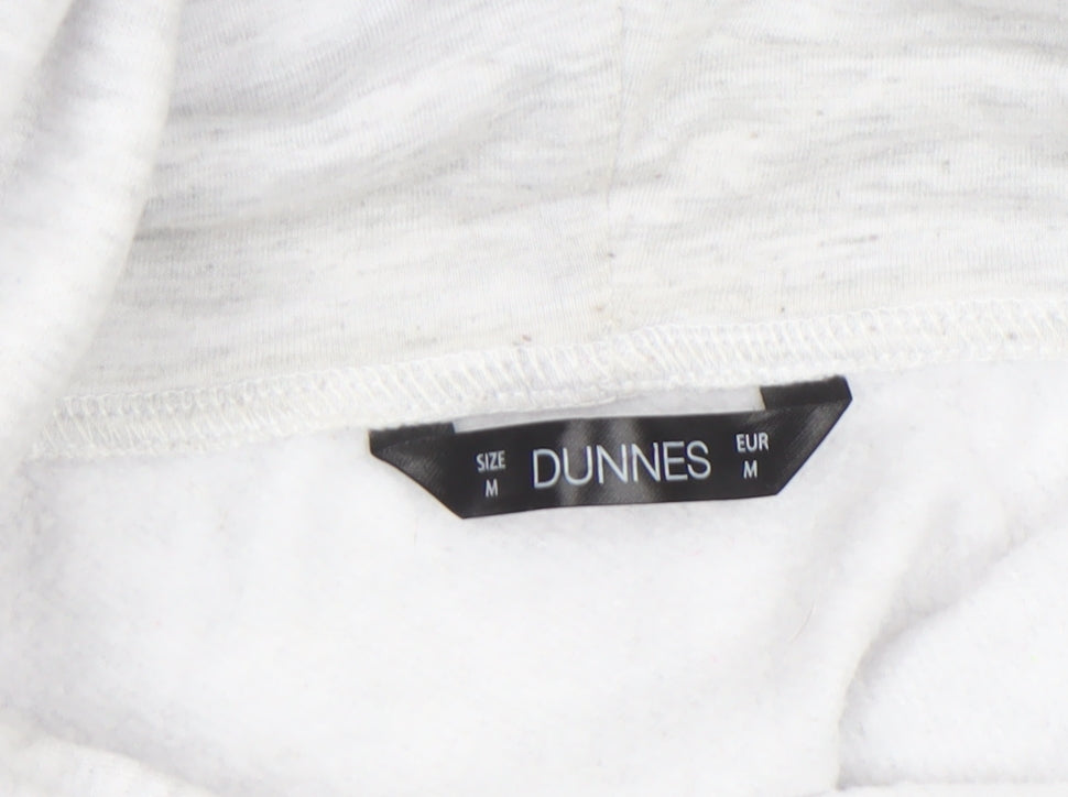Dunnes Women’s Grey Full Zip Hoodie Size M Polyester Cotton Blend
