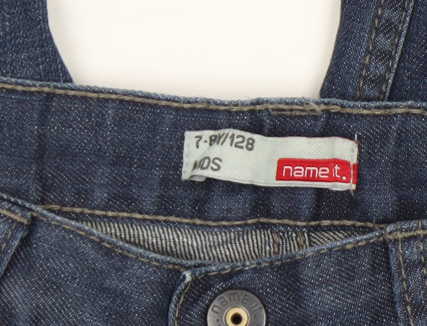NAME IT Boys Blue Denim Straight Jeans Age 7 Years Adjustable Waist