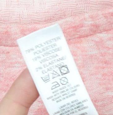 Dunnes Women Pink Long Sleeve Basic T-Shirt Medium