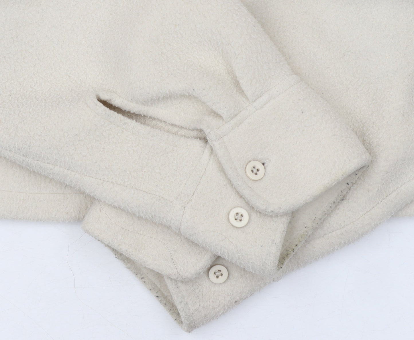 Urban Outfitters Womens Beige Cropped Fleece Jacket Size S