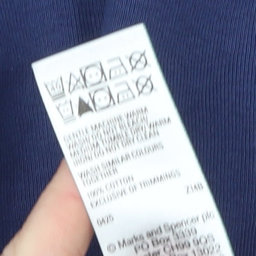 Marks & Spencer Boys Blue Cotton Sleeveless Tank Top 11-12 Years