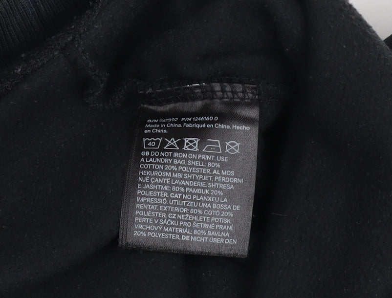 H&M Girls Black Kuromi Rhinestone Pullover Sweatshirt 11-12 Years