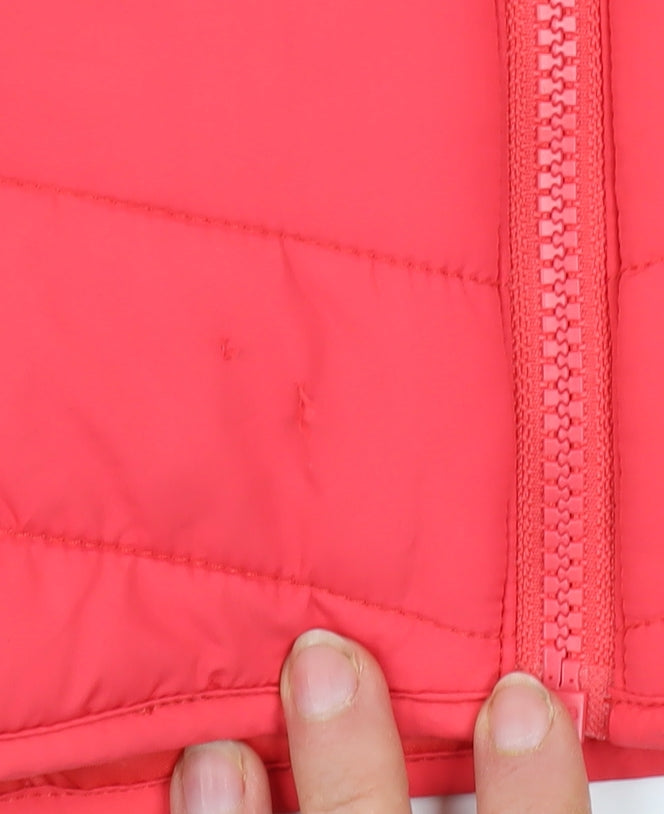 Joules Womens Pink Quilted Puffer Waistcoat Size 12 Regular