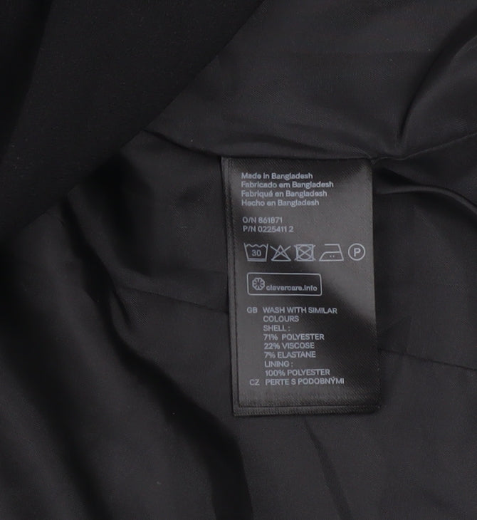 H&M Divided Women's Black Size 8 Slim Fit Zip Blazer Jacket