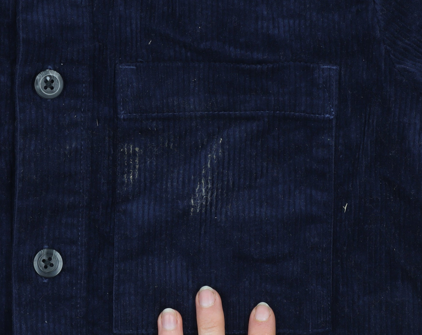 Primark Men’s Blue Corduroy Long Sleeve Button-Up Shirt XS