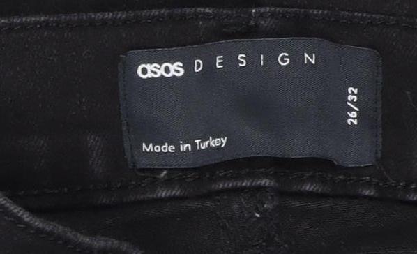 ASOS Design Women's Black High Rise Flared Jeans Size 26