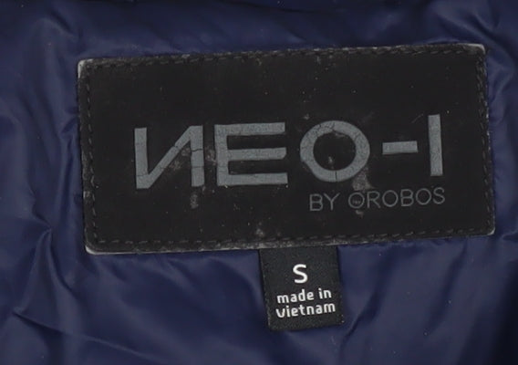 NEO-I by Orobos Women's Blue Puffer Jacket Size S Quilted Down