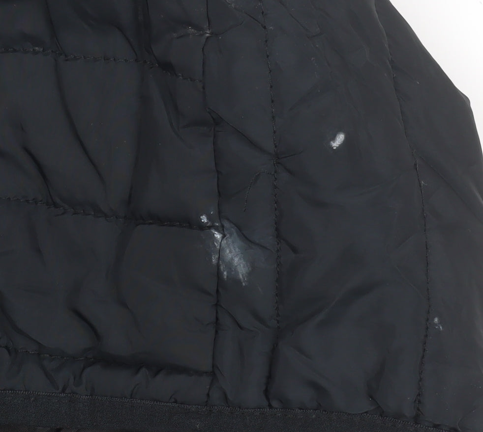 Jack & Jones Boys Black Hooded Puffer Jacket Size 8 Years Winter Coat