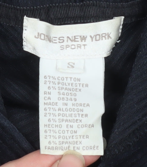 Jones New York Sport Women's Black Small Corduroy Pullover Hoodie