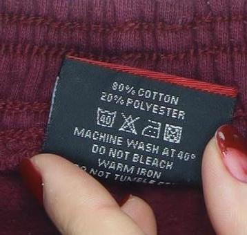 Hunter Boys Burgundy Jogger Sweatpants Size 10-11 Years Cotton Blend