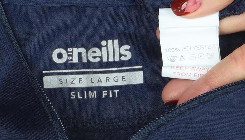 O'Neill Men's Blue Slim Fit 1/4 Zip Long Sleeve Activewear Top Size L