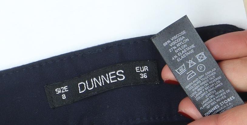 Dunnes Women's Blue Size 8 Skinny Jegging Stretch Trousers