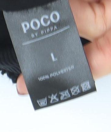 POCO by Pippa Women's Black Fleece 1/2 Zip Pullover Sweatshirt L