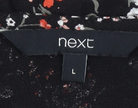 Next Women Multicoloured Floral Shift Dress Size L Long Sleeve