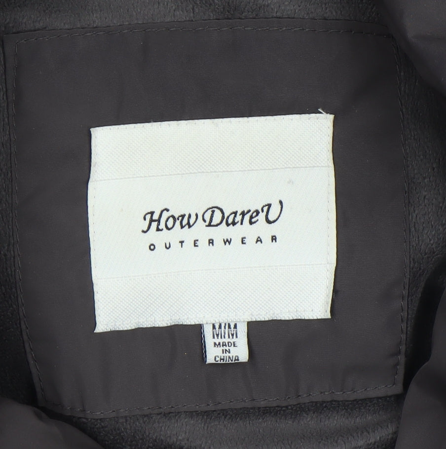 How Dare U Women Brown Faux Fur Hooded Puffer Jacket M