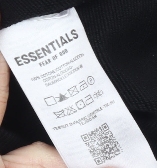Fear of God Essentials Women’s Black & Grey Pullover Hoodie Size S