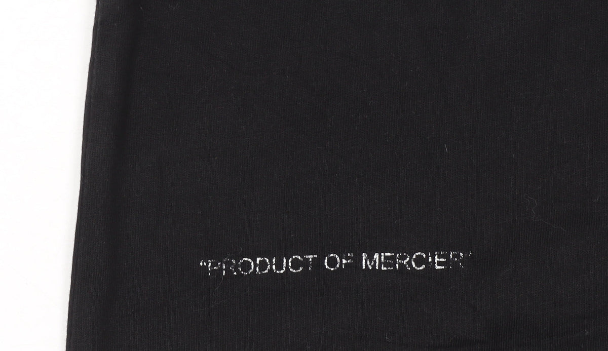 Mercier Men's Black XS Graphic Embroidered Cotton T-Shirt