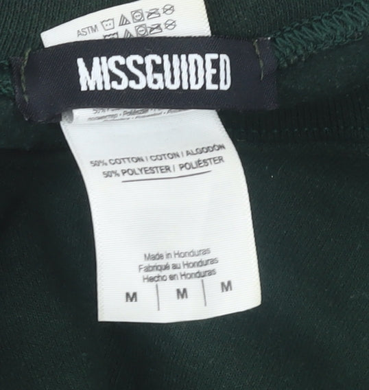 Missguided Women's Green Superior Graphic Crew Neck Sweatshirt Size M