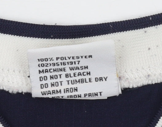 Australia Roo Boys Blue White V-Neck Jersey Activewear T-Shirt Size 10 Years
