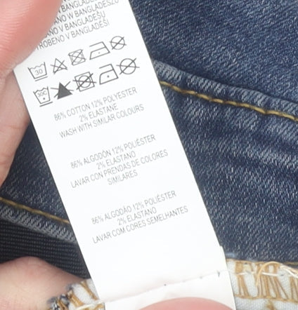 Denim Co. Women's Blue Skinny Jeans Size 8 Slim Fit Mid Rise