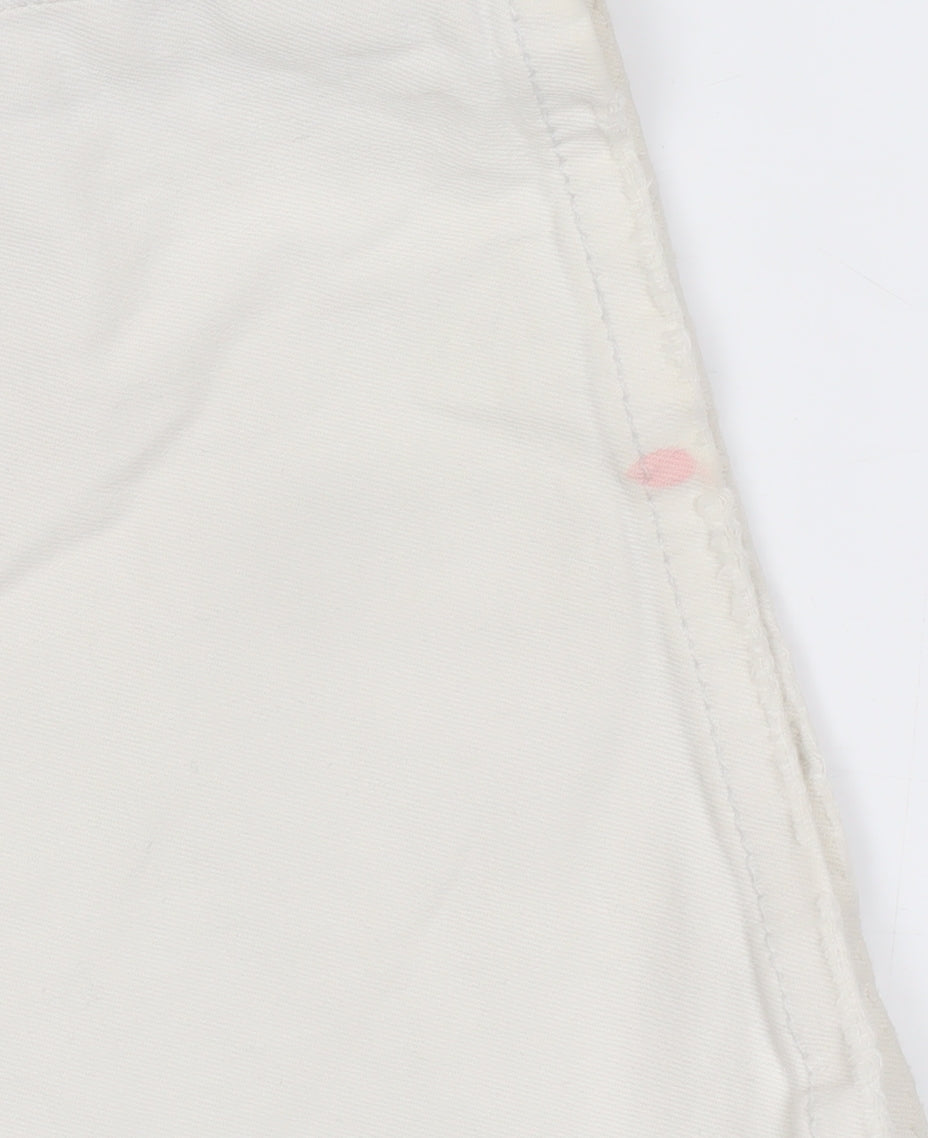 River Island Women’s White Bermuda Denim Shorts Size 36 Stretch Casual