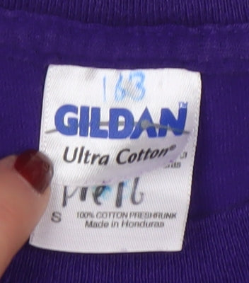 Gildan Unisex Purple University of Manchester T-Shirt Size S