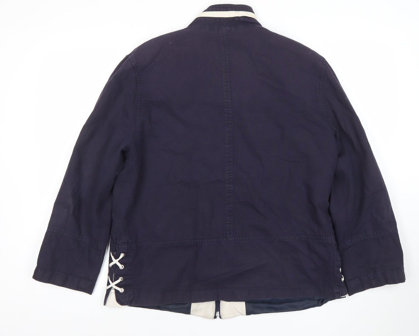 Steilmann Men's Blue L Basic Jacket Cotton Polyurethane Zip Pockets