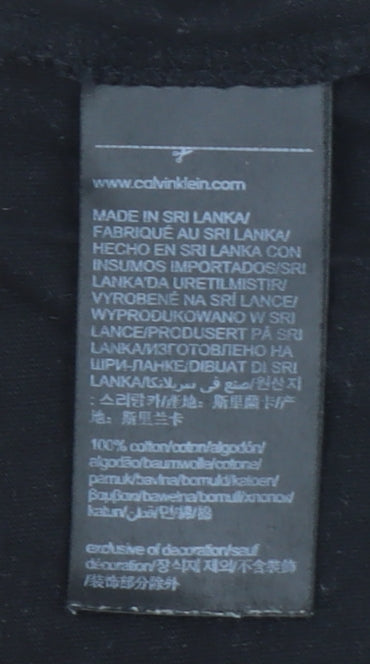 Calvin Klein Jeans Men’s Black Cotton Logo T-Shirt Size M