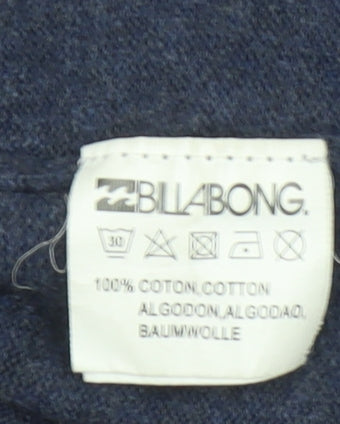 Billabong Men's Blue Cotton Crew Neck Pullover Jumper XS
