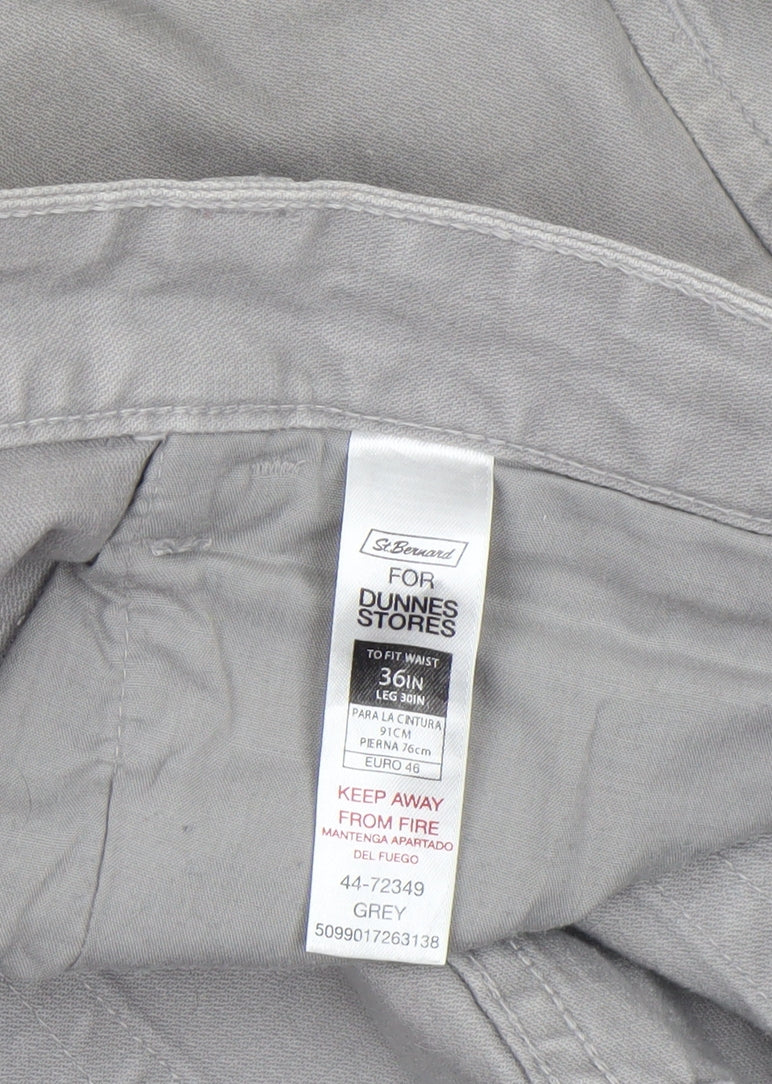 St. Bernard for Dunnes Stores Men's Grey Straight Jeans 36W 30L Cotton Blend