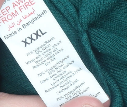 Oasis Women’s Green Crew Neck Relaxed Pullover Jumper 3XL