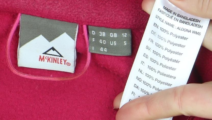 McKINLEY Women's Pink Fleece Full Zip Jacket Size 14