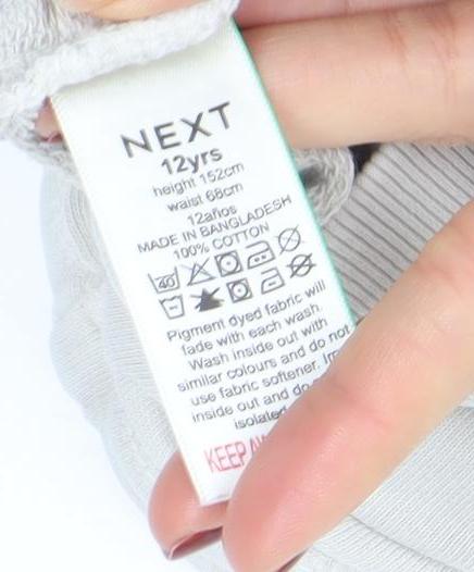 Next Boys Beige Dinosaur Graphic Pullover Hoodie 12 Years Cotton