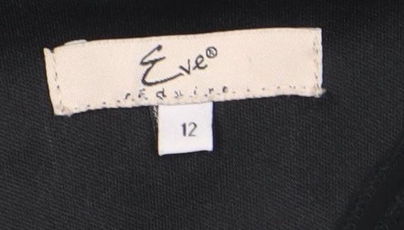 E-vie Women’s Black One Shoulder Ruffle Shift Dress Size 12