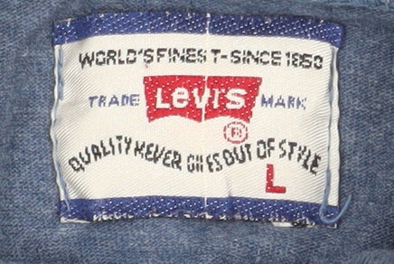 Levi's Men's Blue Long Sleeve Turtleneck Casual Shirt Size L