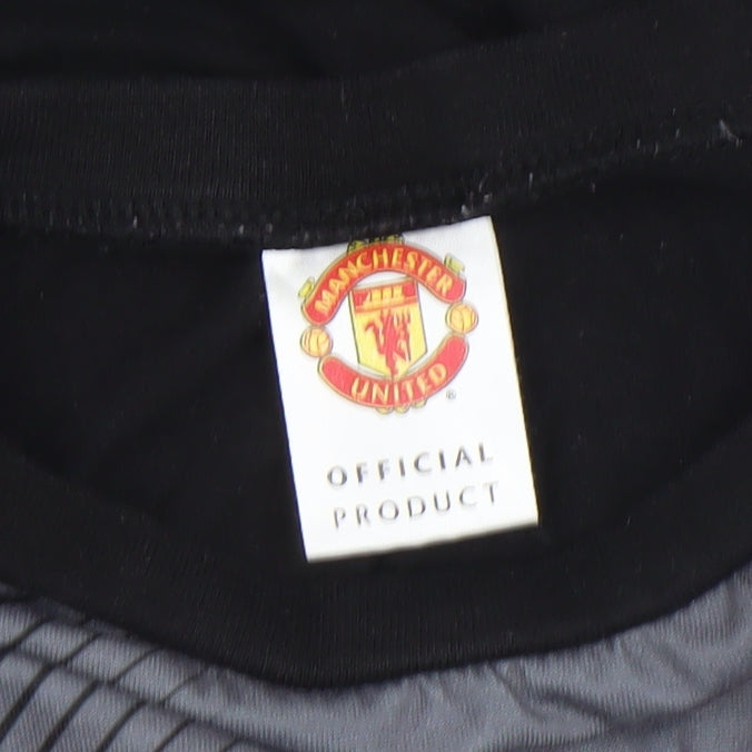 Manchester United Boys Red Black 11-12 Years Long Sleeve Pyjama Top