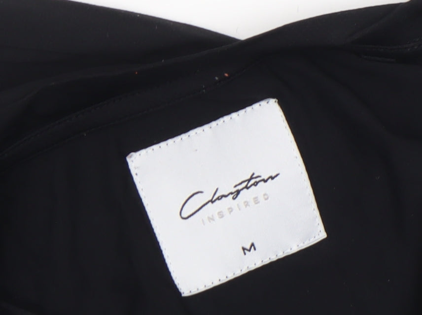 Clayton Inspired Men's Black Athletic Fit Nylon T-Shirt M