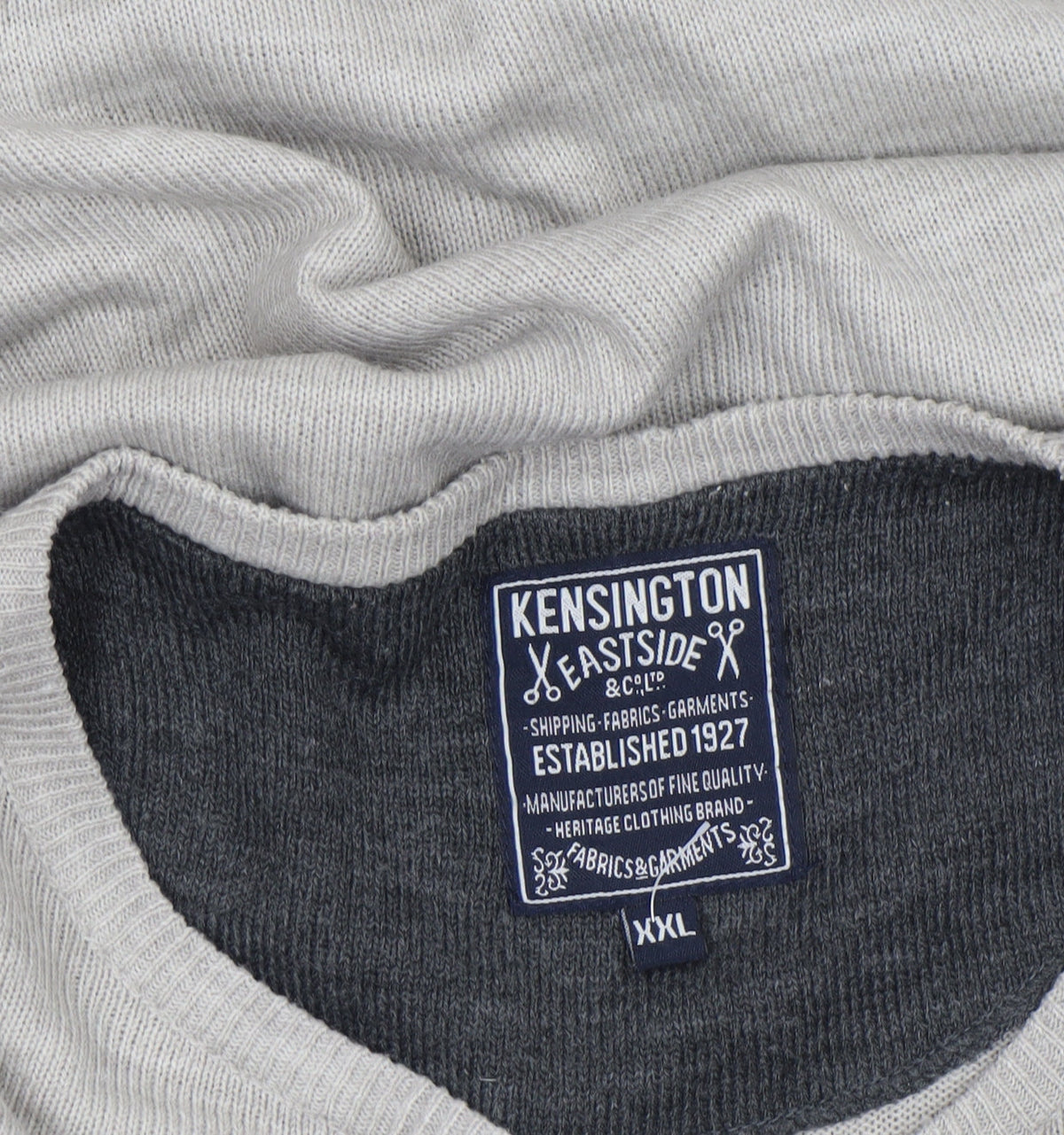Kensington Eastside Mens Beige 2XL Crew Neck Acrylic Pullover Jumper