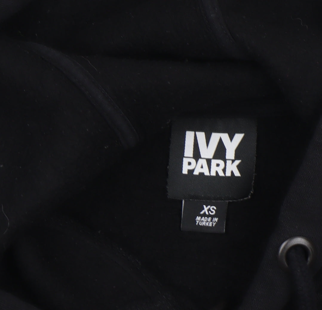 Ivy Park Womens Black White Pullover Hoodie XS Cotton Blend