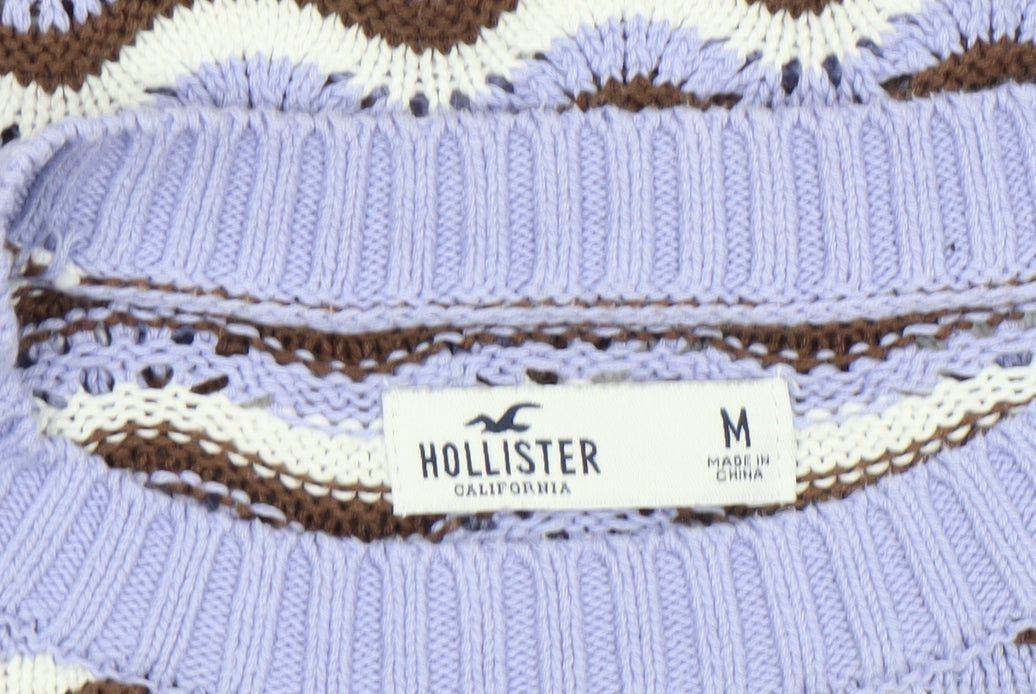 Hollister Womens Multicoloured Knit Crew Neck Pullover Jumper M
