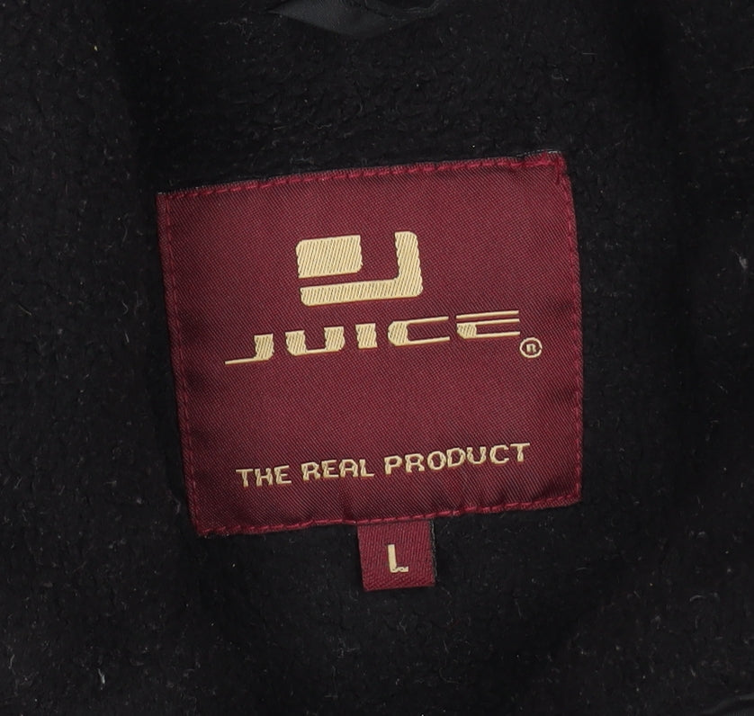 Juice Mens Black L Polyester Full Zip Bodywarmer Waistcoat