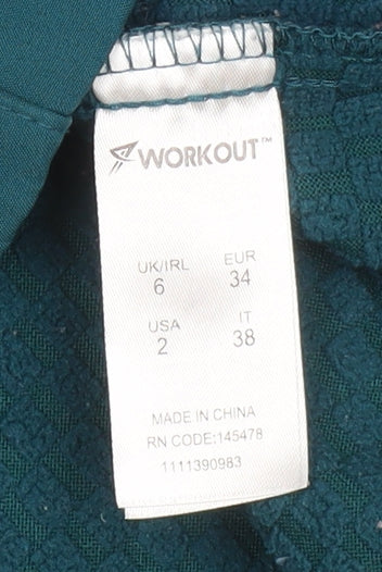 Workout Women’s Green Size 6 Windbreaker Hooded Active Jacket