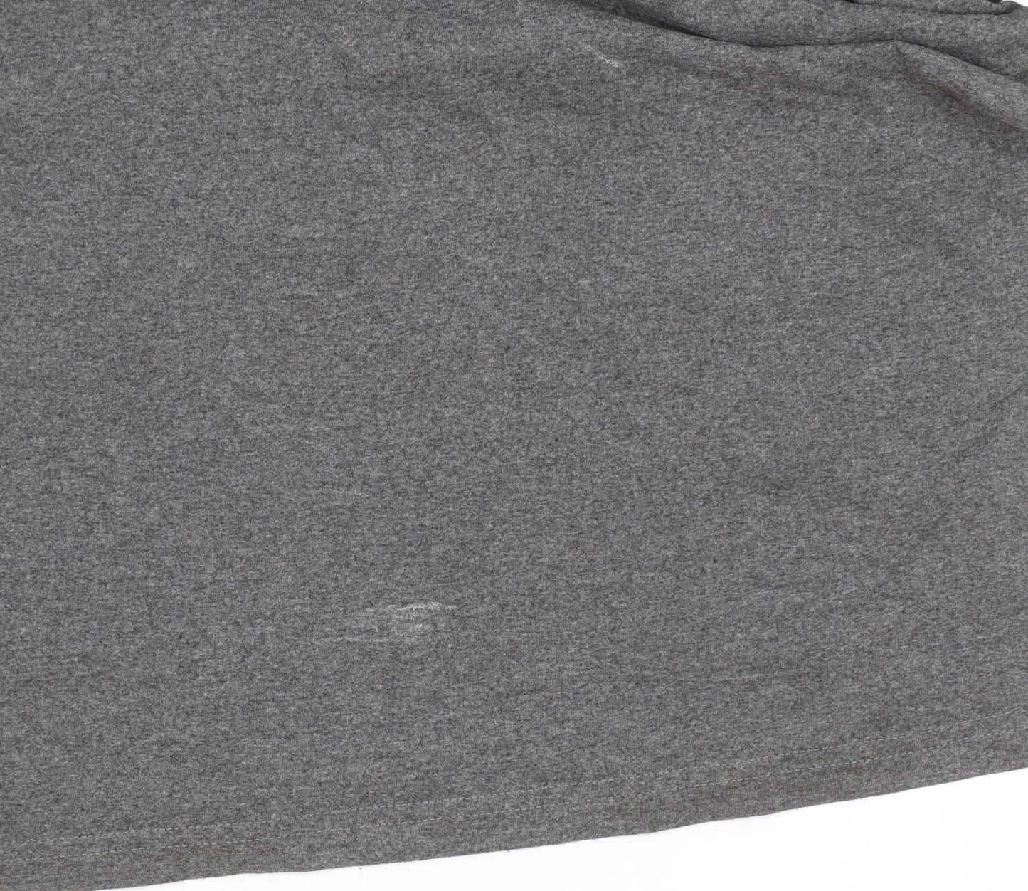 The North Face Women's Grey Cotton Blend Basic T-Shirt Size S