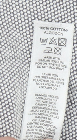 Dunnes Men's Grey Tailored Fit Cotton Polo Shirt XL