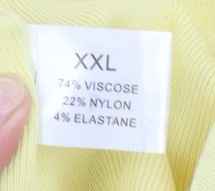 Linea Women’s Yellow 2XL Lightweight Knit Cardigan