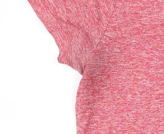 Under Armour Men Red V-Neck Short Sleeve Athletic T-Shirt M